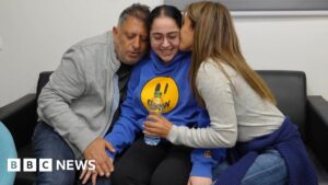 Israeli women soldiers reunited with families